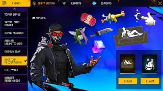 TODAY LOGIN 😱 CLAIM ALL 🎁 FREE REWARDS ✔️ FREE FIRE