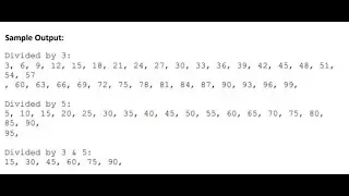 Number divisible by 3, 5 and both with java