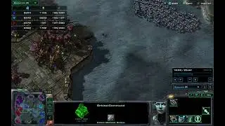 SC2 2V2 insane Ai Zerg Monlyth Ridge (Man + 1 insane Terran V 2 insane Zerg)