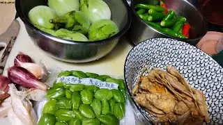 TUMIS TERONG BULAT ,IKAN ASIN,CABE HIJAU