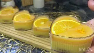#تحلية #البرتقال #المنعشة لسهرة رمضان 🍊بدون نشاء ولا شونطي 👍من بنتها كل يوم نحضرها