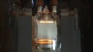 Accensione Tubo Termoionico Sovietico GU-81M #science #elettronica #vacuumtube #electricity