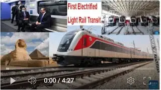 Egypt's first electrified Light Rail Transit (LRT) jointly built by Chinese and Egyptian companies