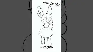 Short'NSweet: Flower Lord Cat #llama #chibi #digitalart #colorful