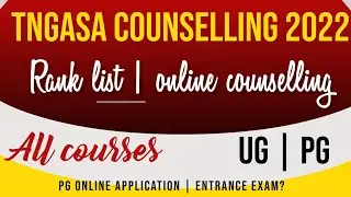 tngasa counselling 2022 | tngasa application form 2022 | tngasa admission | tn govt college details