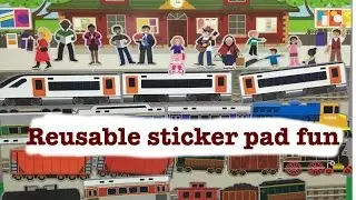 Playing with the Reusable sticker pad