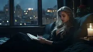 Urban Rain Sounds With Sleeping Girl | Cozy Night Ambience | Relaxing Atmosphere | White Noise ASMR