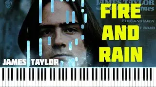 James Taylor - Fire and Rain (Piano Tutorial + Sheets)