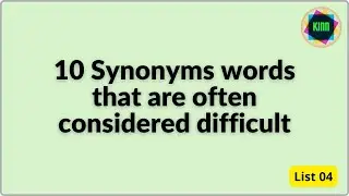 10 difficult synonyms in english | List 4 | Hard vocabulary words | Deeper understanding synonym