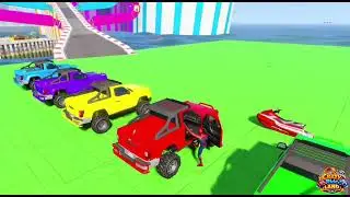 A Peaceful Ride with Colorful Cars Moving Together 🚗🌈😊