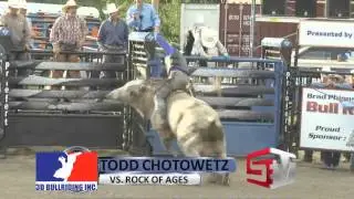 Todd Chotowetz v Rock of Ages Lashburn 2012 3d Bullriding