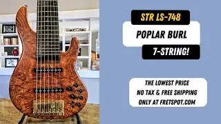 Burl Beauty: STR LS-748 7-String Bass with Aguilar OBP-3 Preamp