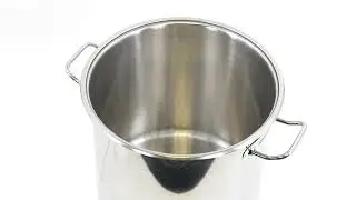 Large Stainless Steel Induction Stock Pot With Lid 21Ltr - Geezy