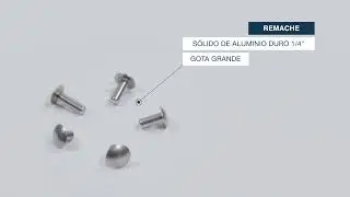 Remache S&oacute;lido de Aluminio Duro 1/4