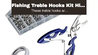 Fishing Treble Hooks Kit High Carbon Steel Hooks Strong Sharp Round Bend for Lures Baits Saltwa...
