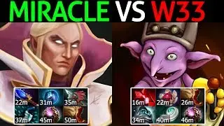 Miracle- [Invoker] VS W33 [Timbersaw] Dota 2 - EPIC Battle