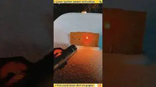 100-Volt Laser Ignition Visual on Paper | Snow Environment Test #LaserIgnition #LaserVisual