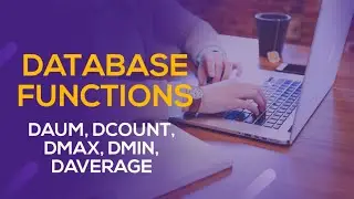 DSUM || DCOUNT || DMAX || DMIN || DAVERAGE || Database Function of Excel || Excel in hindi