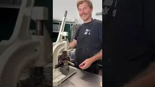 A refurbished pie stamper in action with a stamp & die we made - GHL Bakery Equipment Ltd