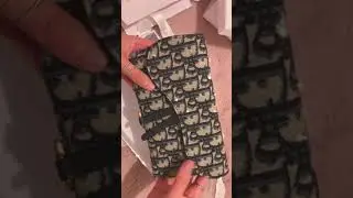 Unboxing cute dior Saddle wallet