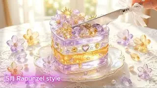 【ASMR】 どのケーキを選ぶ？🍰✨ディズニープリンセス ガラスケーキカッティングサウンド #ディズニー #aiasmr