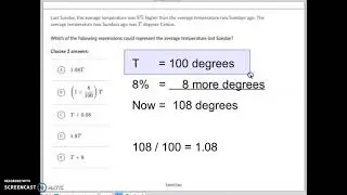 Equivelent expressions with percent problems