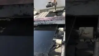 automatic polish granite countertops machine #granite #marbalpolish