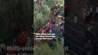 Guatemala Bus Accident News : 51 Killed as Bus Plunges Off Bridge