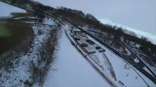 Złotów - Jezioro Miejskie skute lodem!