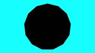 Black Tridecagon Cyan Background Right To Left