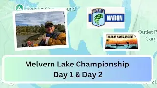 Melvern Lake Kansas Kayak Anglers and Kansas Bass Nation Championship Day 1 & Day 2
