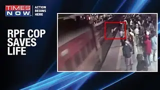 RPF Constable saves passenger on track by risking his own life, daring rescue CAUGHT ON CAMERA