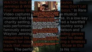 Bob Weir&rsquo;s Rare Country Cover Moment #bobweir #countrymusic