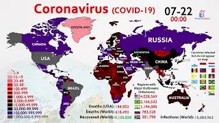 15 Million Coronavirus Cases Worldwide (World Map Timelapse)