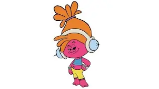 Trolls cartoon character drawing for kids | Trolls cartoon | DJ Suki | Draw And Color