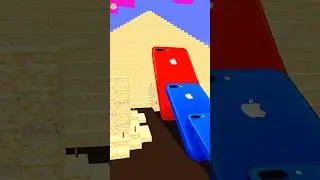 iPhone Dominoes vs Egyptian Pyramid &ndash; Who Wins? 📱🏜️💥 #Shorts