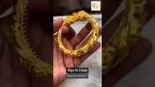 new King gent's gold kada design available With Weight 916 hallmark #gold #goldset #bangles #india