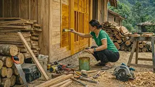 I Designed, Assembled, and Finished a Strong Wooden Kitchen in the Forest
