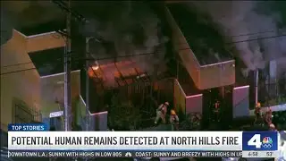 Potential human remains detected at North Hills fire