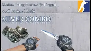 Broken Fang Gloves Unhinged + All Stained Knife | SILVER COMBO | CS2 Showcase