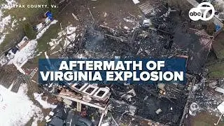 Aftermath of possible Virginia house explosion