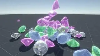 Realistic diamond shader: Amethyst, Almaz, Sapphire, Topaz | Demo for the Unity Asset Store