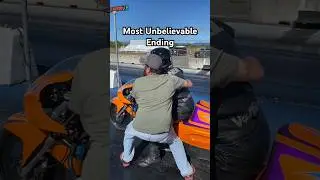 Most UNBELIEVABLE ending to a motorcycle drag race