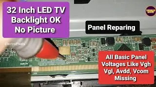 Подсветка LED-телевизора в порядке. Нет изображения. Отсутствуют основные напряжения панели, такие как VGH, VGL, AVDD и т. д. | Телевизор Sony