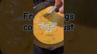 🍳😶 How do frozen eggs look after they thaw? #smallfarm #homesteading #farmfoods