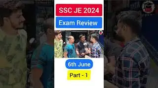 SSC JE 2024 Exam Review Today😱 Shift -1🔥 Part-1
