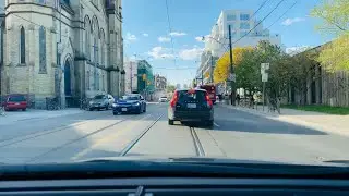Toronto 4k - Lake Shore Boulevard and Bathurst Street Downtown