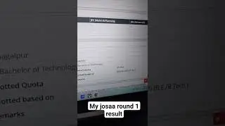 my josaa round 1 result #josaa2023 #jee #iit #iiit #nit #advanced