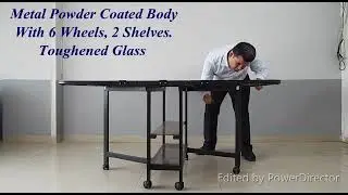 Glass Folding Dining Table | Compact Table | Sturdy Table | Breakfast Table | Work from home Table |