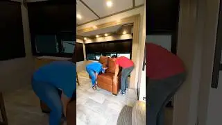 Replacing RV furniture with residential, and it&rsquo;s SO dang comfy!😍 #rvliving #camperlife